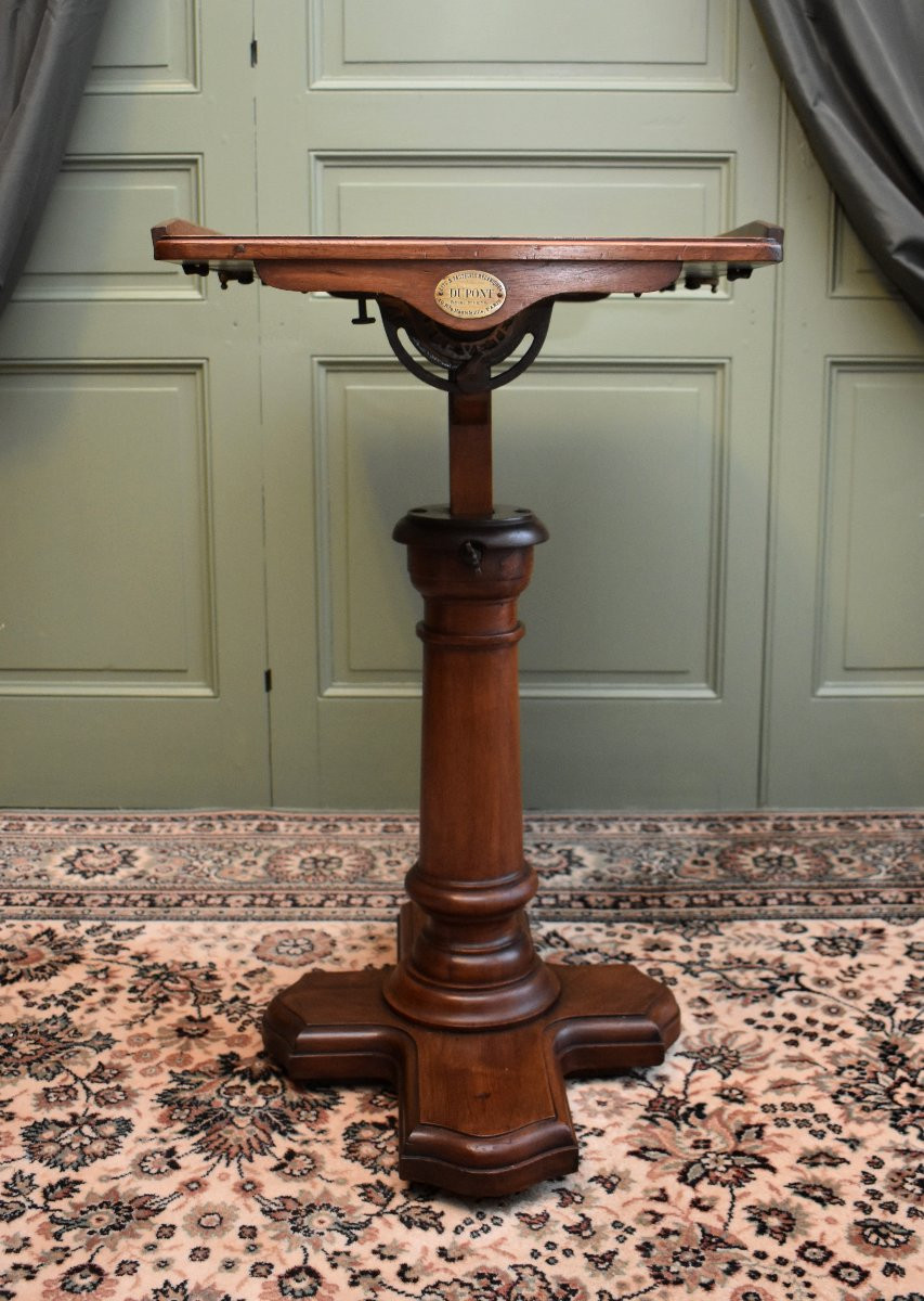  Table With A System Forming Reading Table With Double Lectern, Maison Dupont In Paris, 19th Century-photo-5