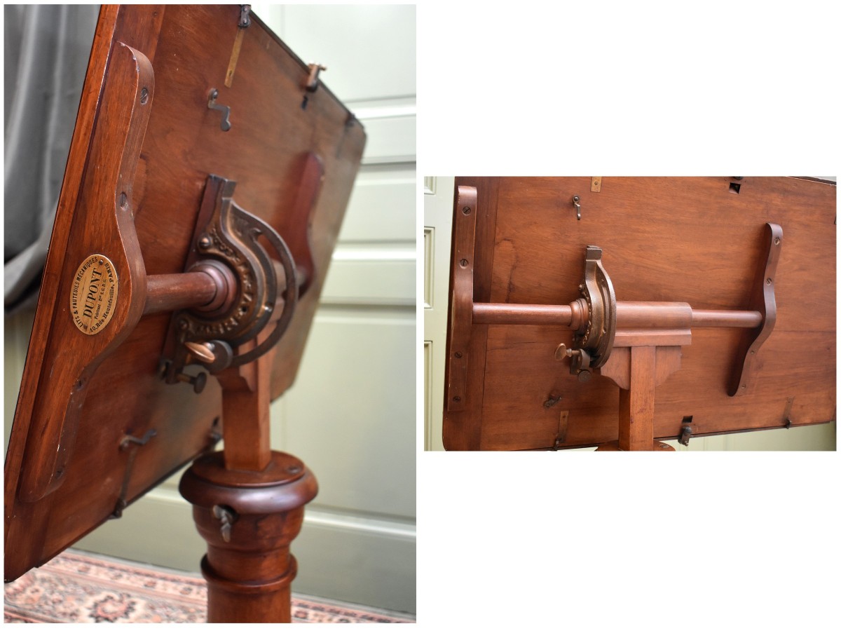  Table With A System Forming Reading Table With Double Lectern, Maison Dupont In Paris, 19th Century-photo-7
