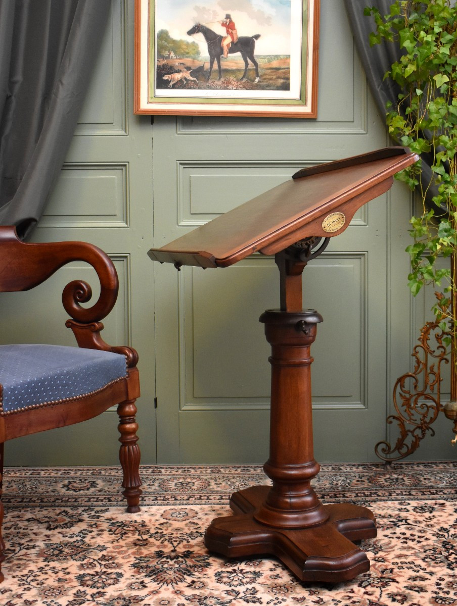  Table With A System Forming Reading Table With Double Lectern, Maison Dupont In Paris, 19th Century