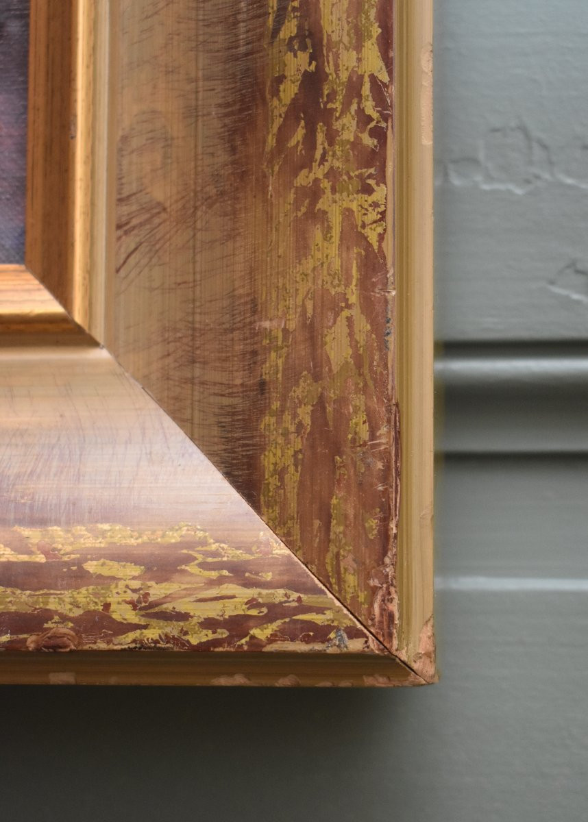 Impressionist School, Little Girls Fishing, Seaside, Oil On Canvas, First Half Of The 20th Century-photo-7