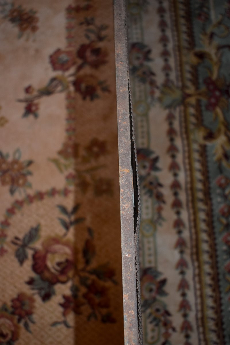 Grille de Cheminée de Château, Grand Pare Feu en Fer Forgé, 2m04, Epoque  XIXème-photo-7