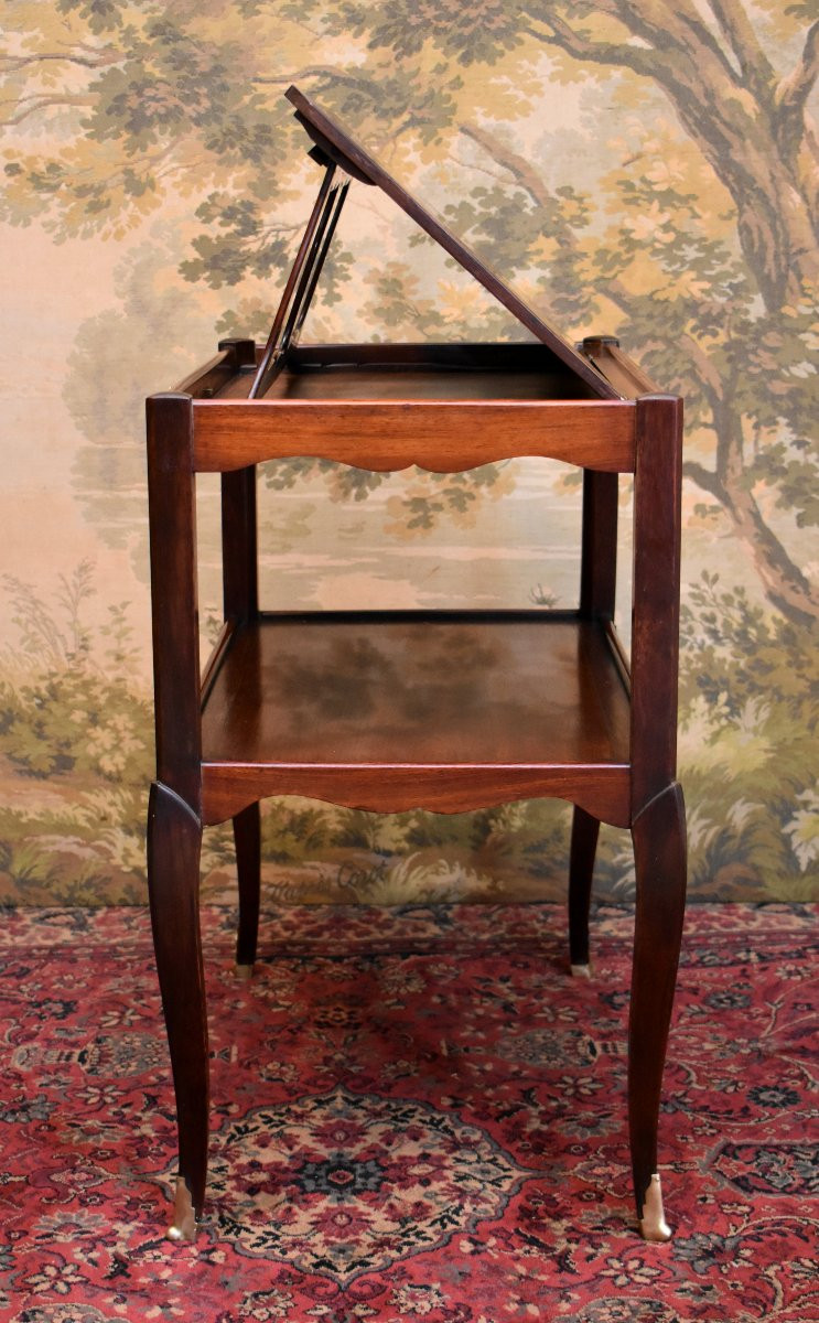  Table à Système, Table à Thé Formant Table de Lecture ,Table de Salon,Décor Japonisant, XIXème-photo-2