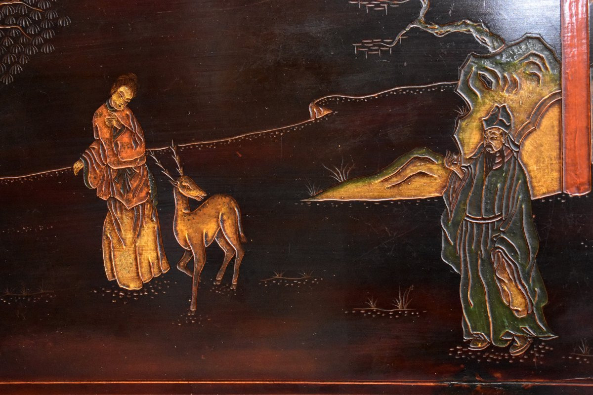  Table à Système, Table à Thé Formant Table de Lecture ,Table de Salon,Décor Japonisant, XIXème-photo-6