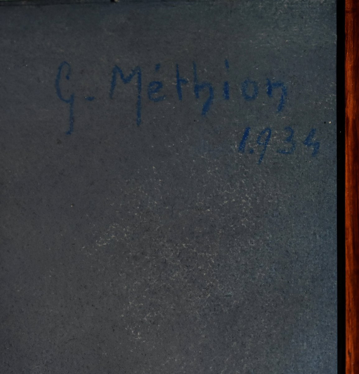 Portrait d'Un Homme Elégant par Germaine Méthion, Pastel, Epoque Art Déco, 1934-photo-5