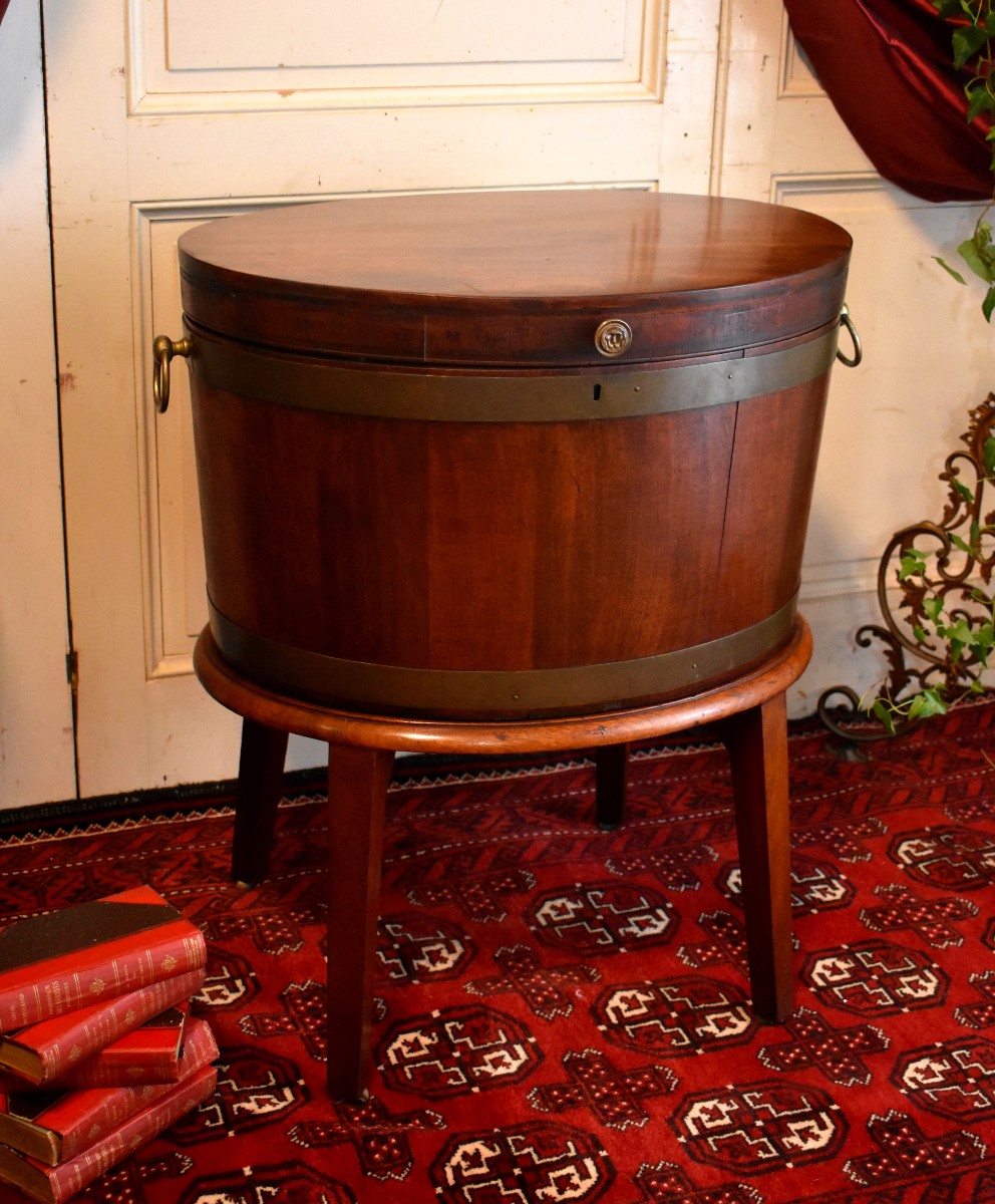 England Circa 1800, Mahogany Wine Cooler With Zinc, Georges III-photo-2