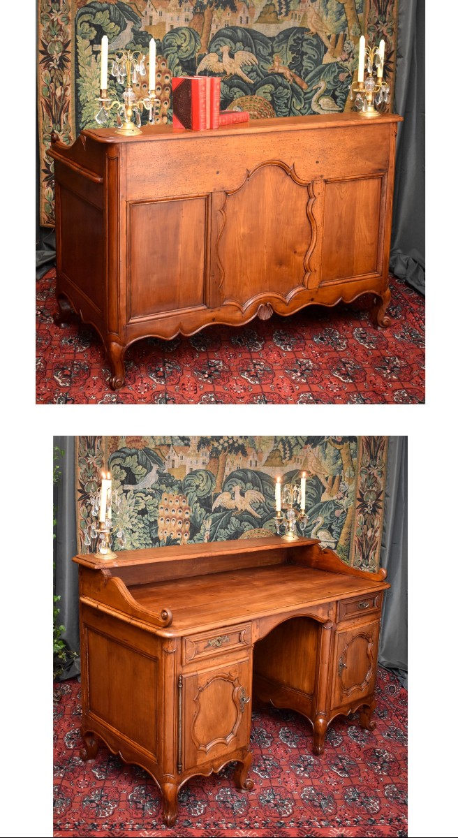 Bureau à Caissons Epoque XVIII Eme, Bureau De Milieu Epoque Louis XV, Bureau De Changeur-photo-3
