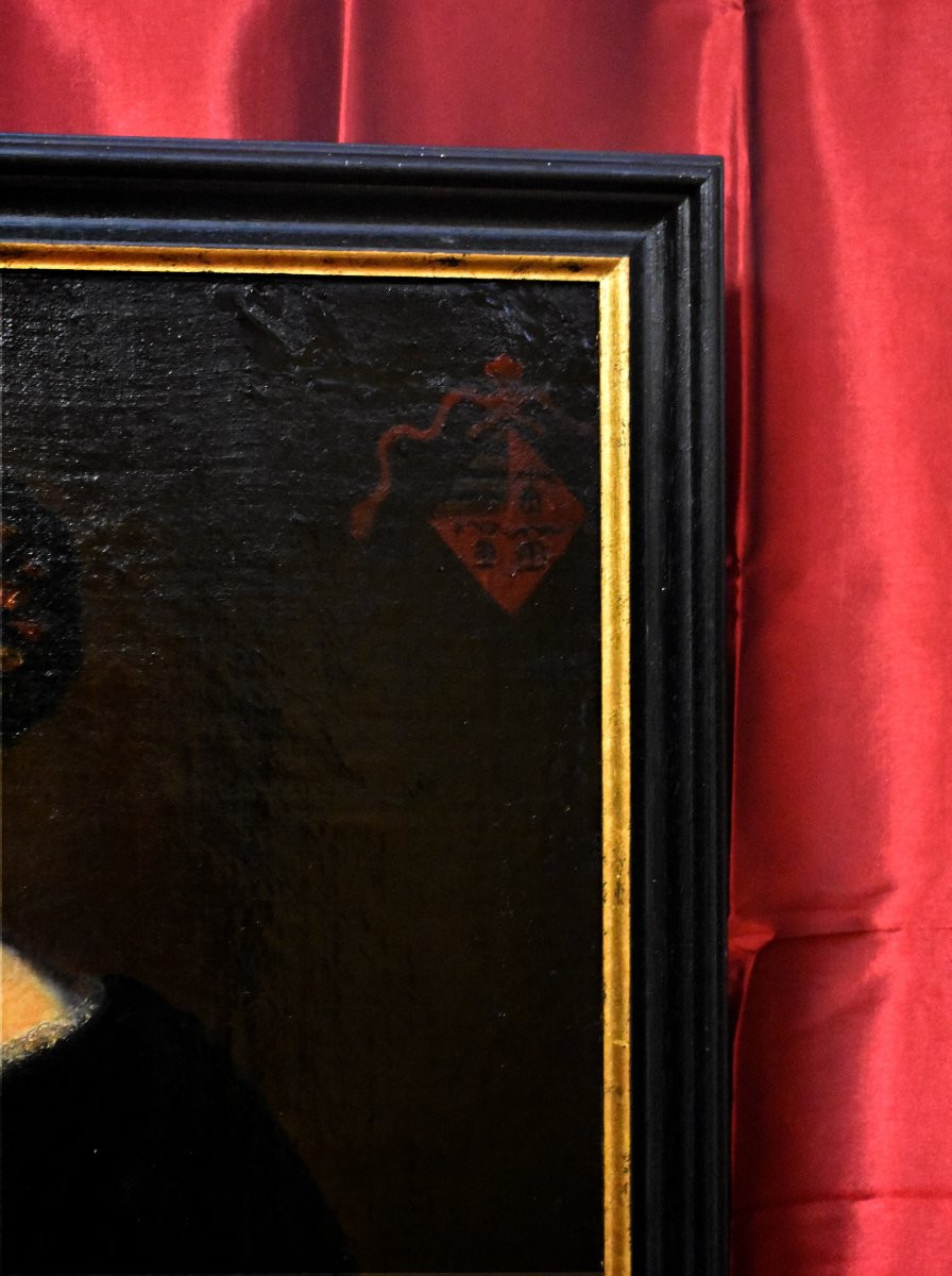 Portrait de Femme au Collier de Perles, Ecole Flamande/Hollandaise, Style Renaissance, XIXeme-photo-6