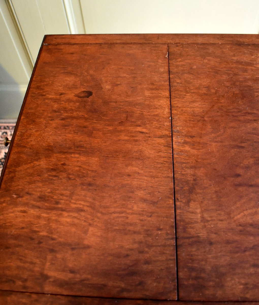 Table d'Appoint, Travailleuse, Chevet, Bout de Canapé, Table Volante en Acajou, Angleterre XIXe-photo-7