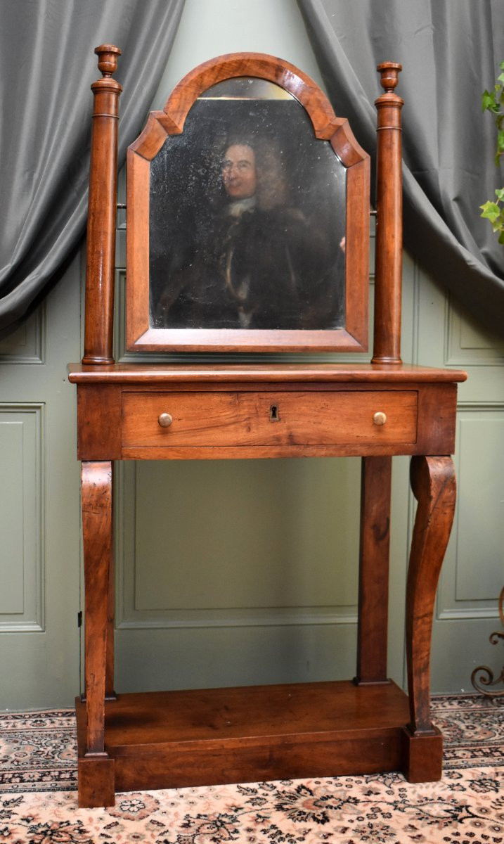 Restoration Period Walnut Dressing Table, Dressing Table, 19th Century-photo-3