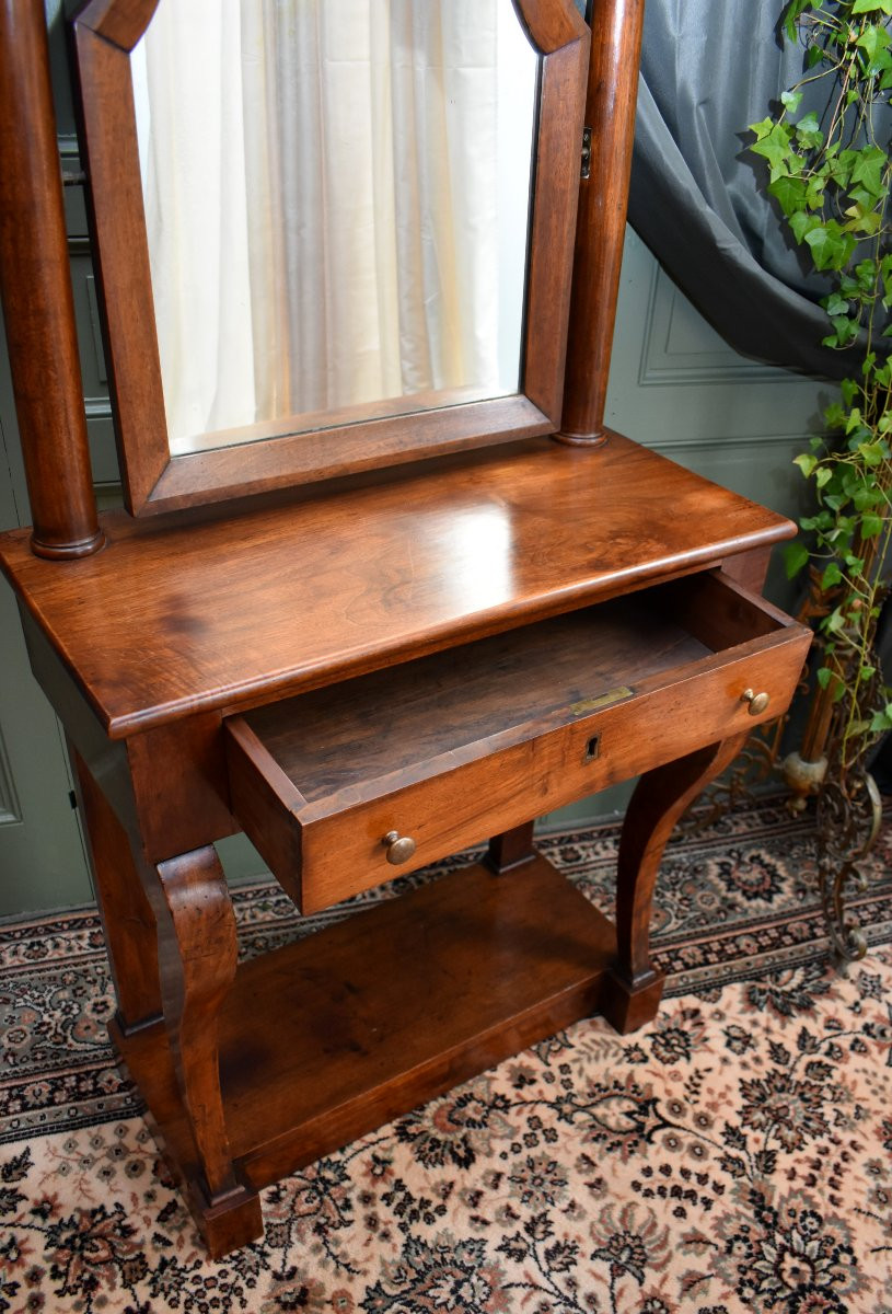 Restoration Period Walnut Dressing Table, Dressing Table, 19th Century-photo-5