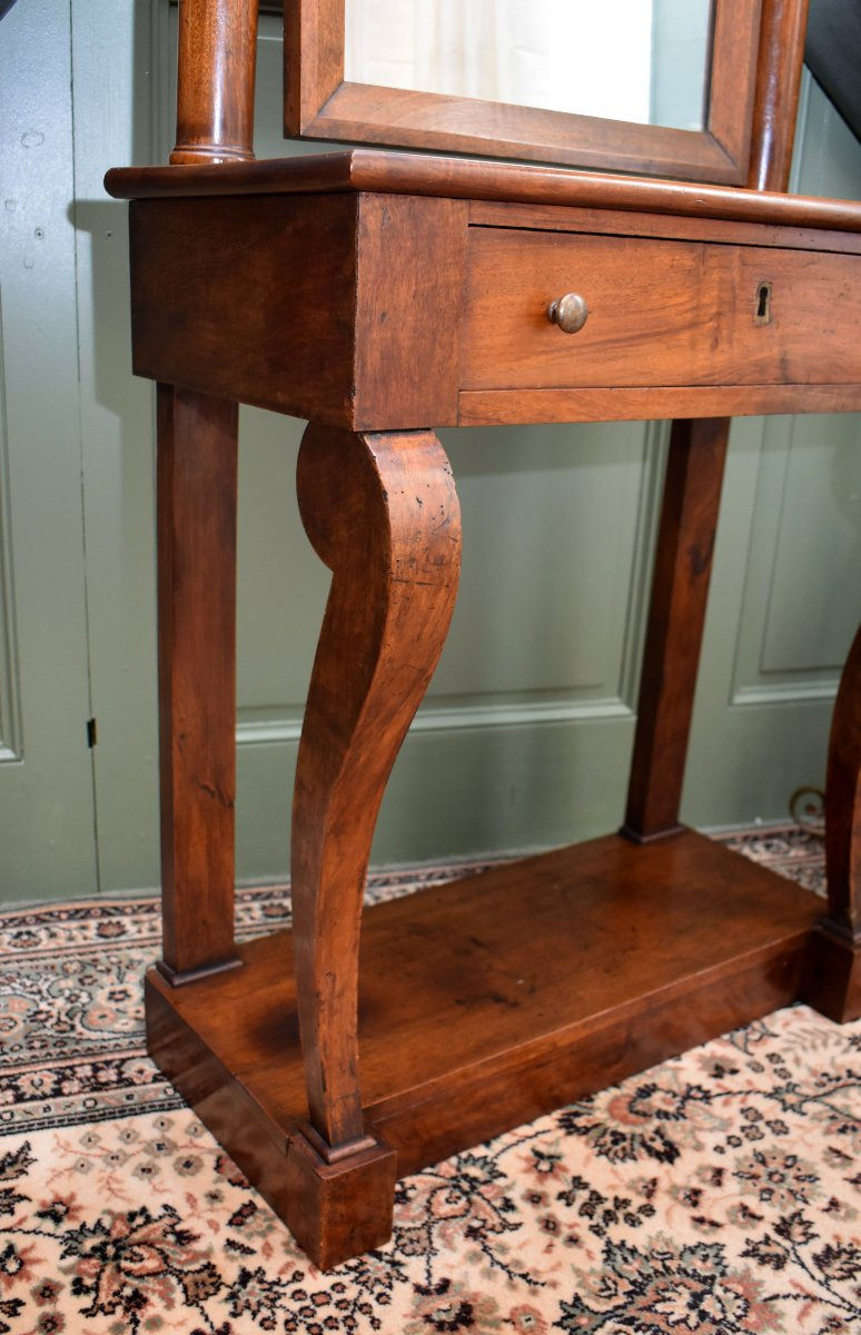 Restoration Period Walnut Dressing Table, Dressing Table, 19th Century-photo-6