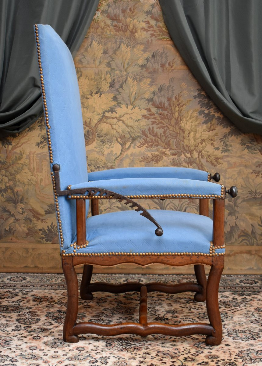 Louis XIV Period Reclining Armchair, With A Ratchet Mechanism For The Backrest, Oak, Late 17th Century -photo-1