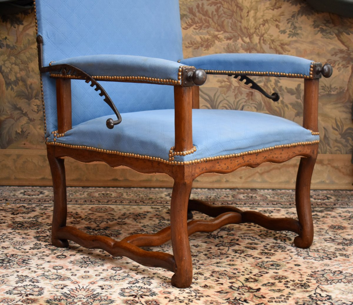 Louis XIV Period Reclining Armchair, With A Ratchet Mechanism For The Backrest, Oak, Late 17th Century -photo-4