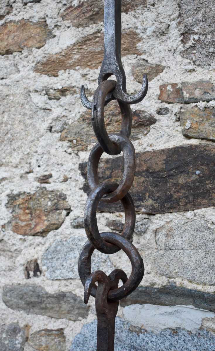 Fireplace Rack, Castle Kitchen Rack, Wrought Iron, 17th Century-photo-3