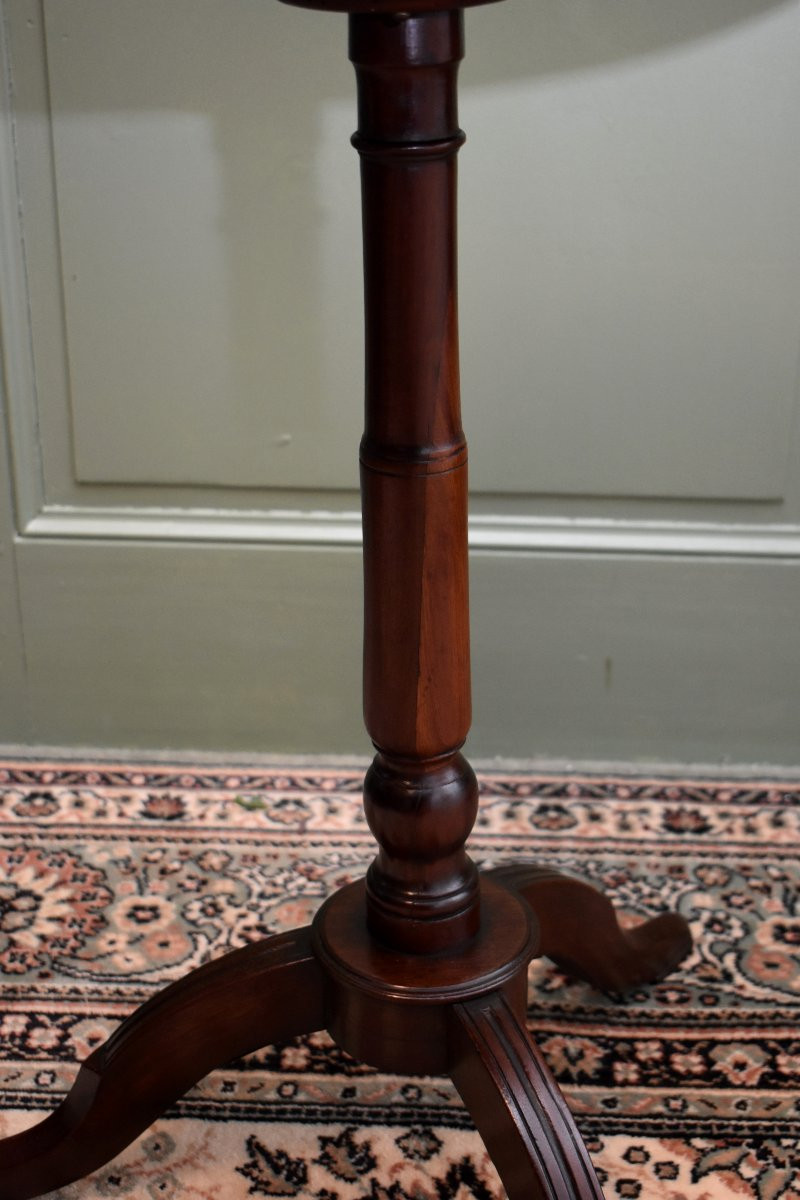 Louis XVI Style Mahogany Tilting Pedestal Table With A Cabaret-style Top, Late 18th Century-photo-4