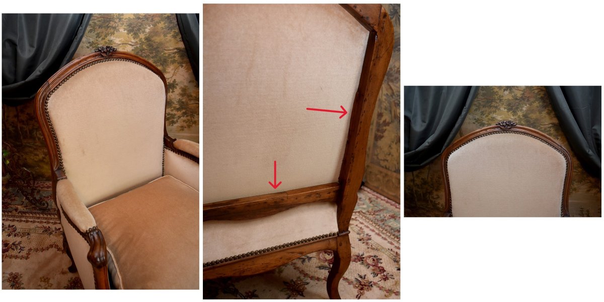  Bergère Provençale Estampillée Jacques  DUBOIS,  reçu maître en 1742, Epoque Louis XV, XVIIIe-photo-3