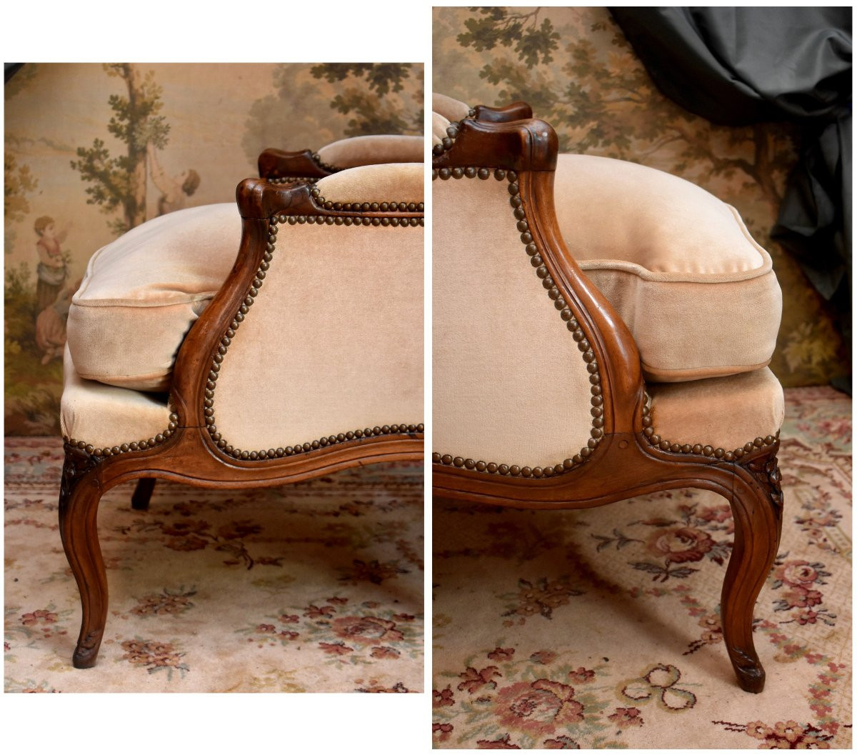  Bergère Provençale Estampillée Jacques  DUBOIS,  reçu maître en 1742, Epoque Louis XV, XVIIIe-photo-6