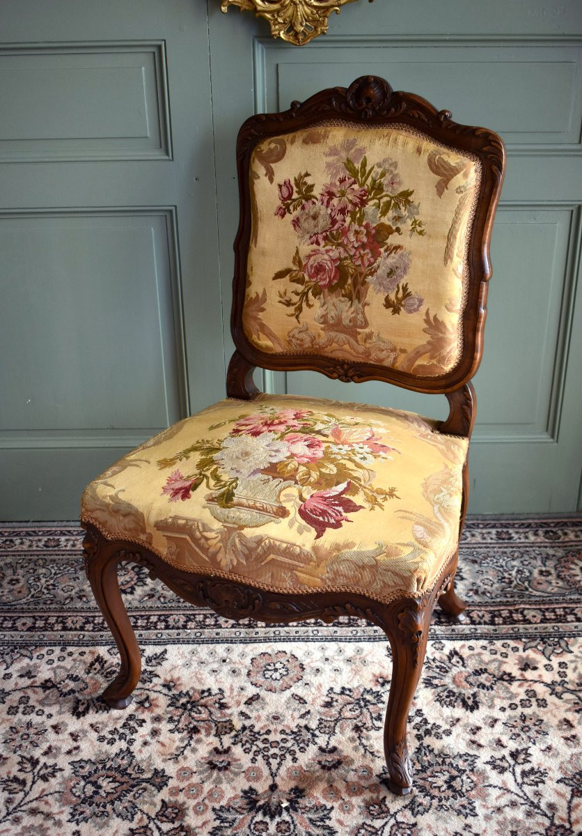 Louis XV Style Chair, Rococo, Late 19th Century-photo-3