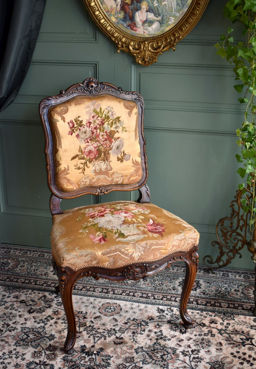 Louis XV Style Chair, Rococo, Late 19th Century