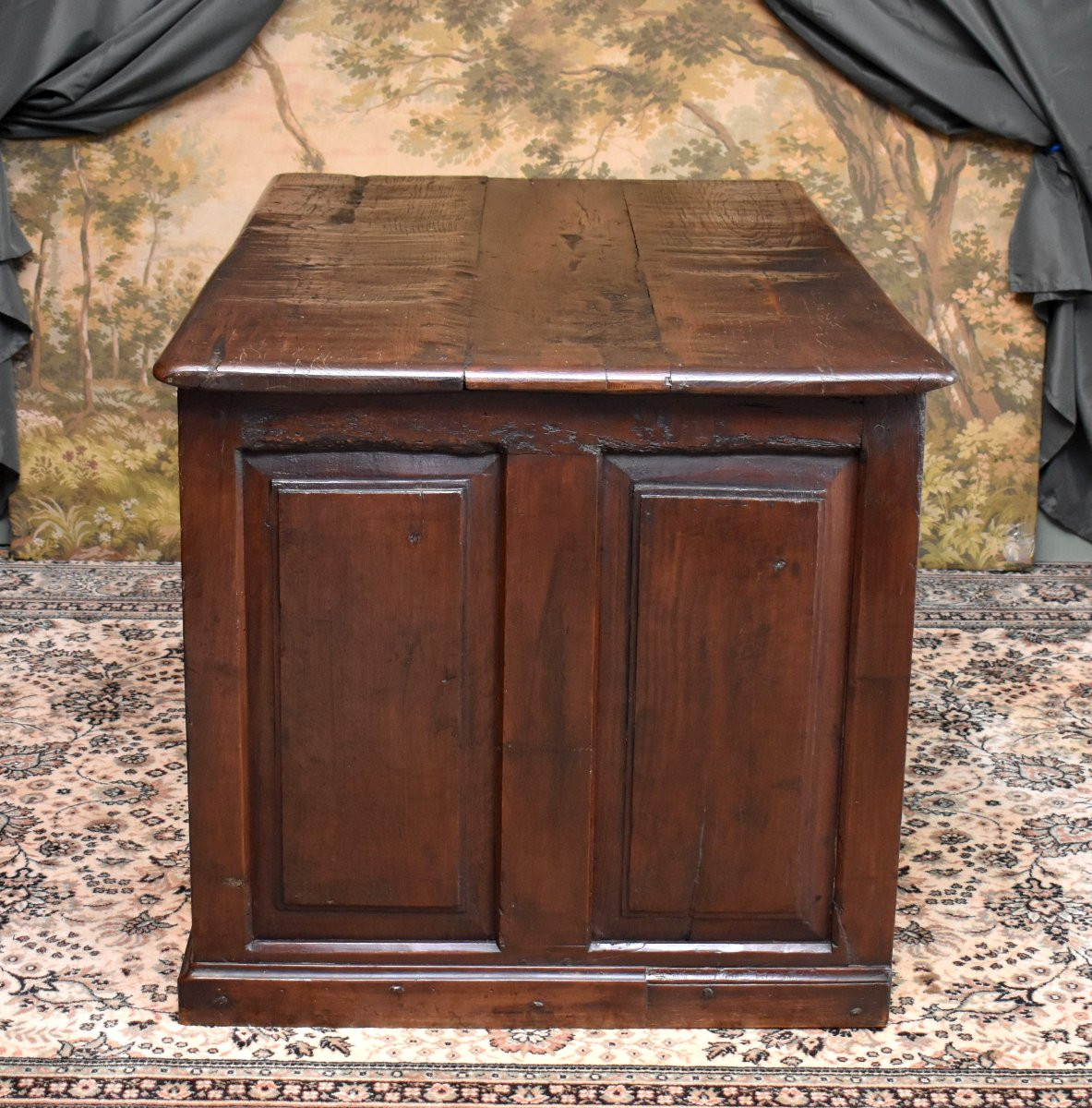 Louis XIII Bureau, Bureau Plat Panneauté, Bureau De Milieu, Table De Lecture, 17th Century-photo-6