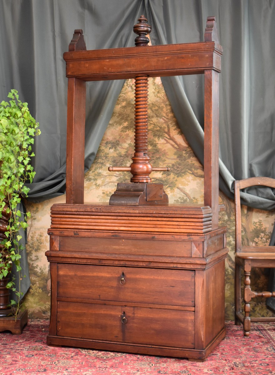 Solid Oak Clothes Press, Early 19th Century, Holland, Flanders