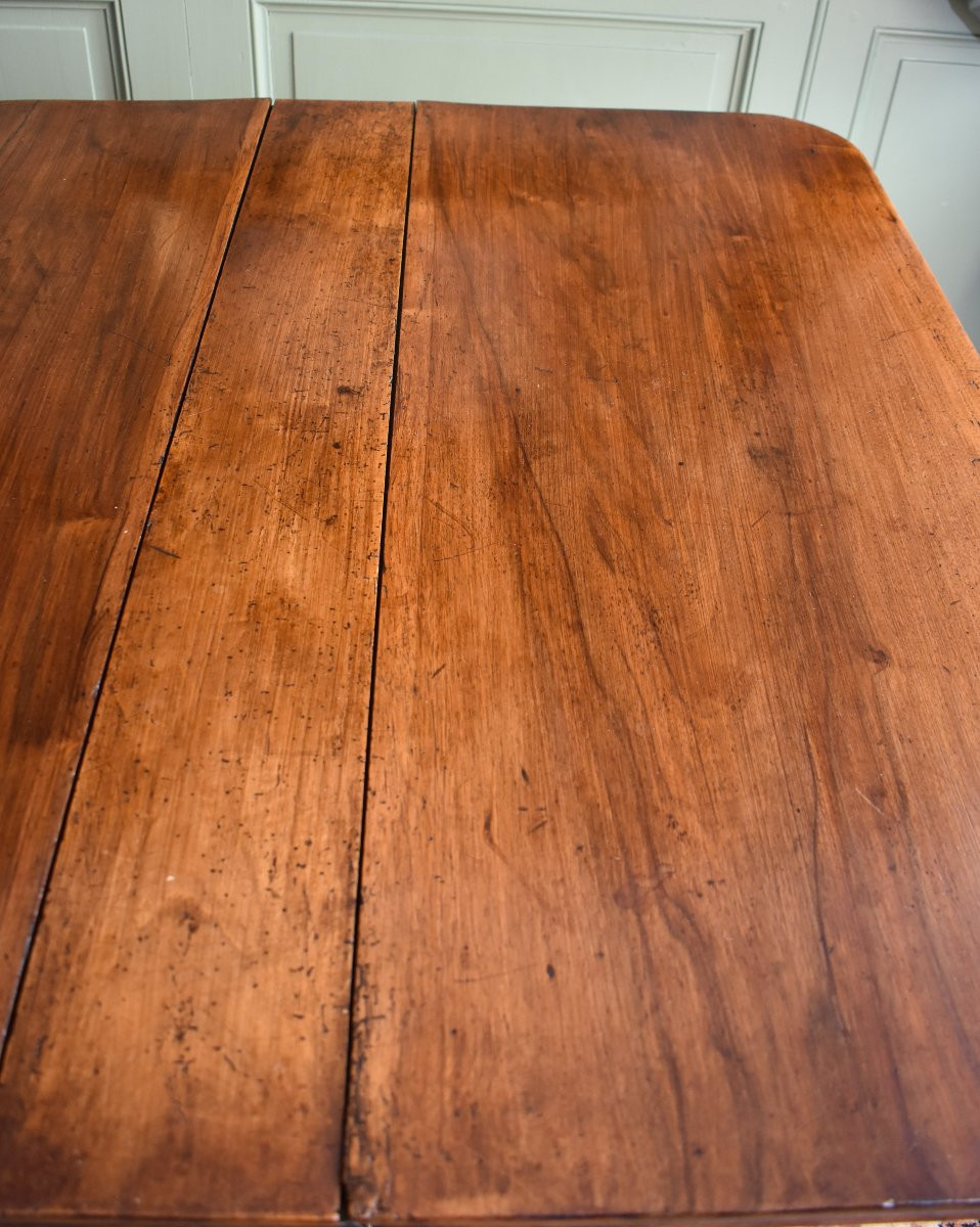 Table à Volets en Noyer Massif, Epoque Louis Philippe, Table à Abattants,  Console, Vers 1840-photo-4