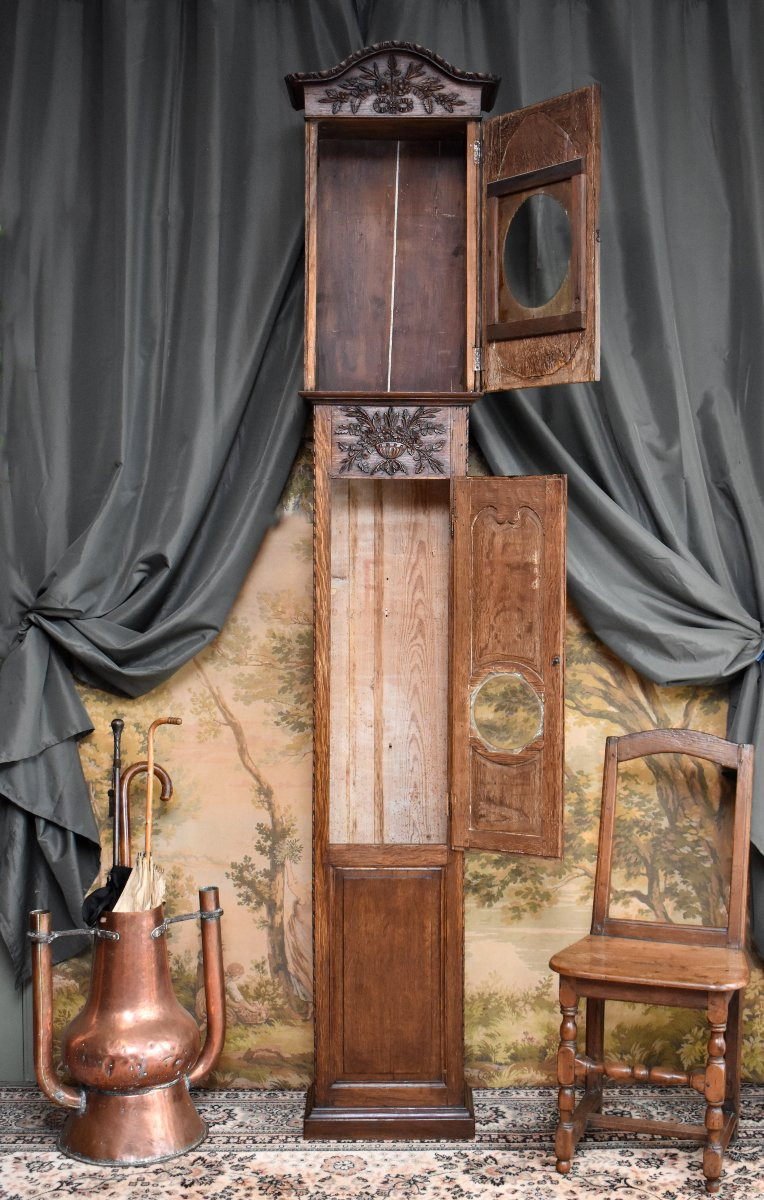 Normandy Oak Parquet Clock, Normandy, Pays De Caux, Wedding Clock, 19th Century-photo-7