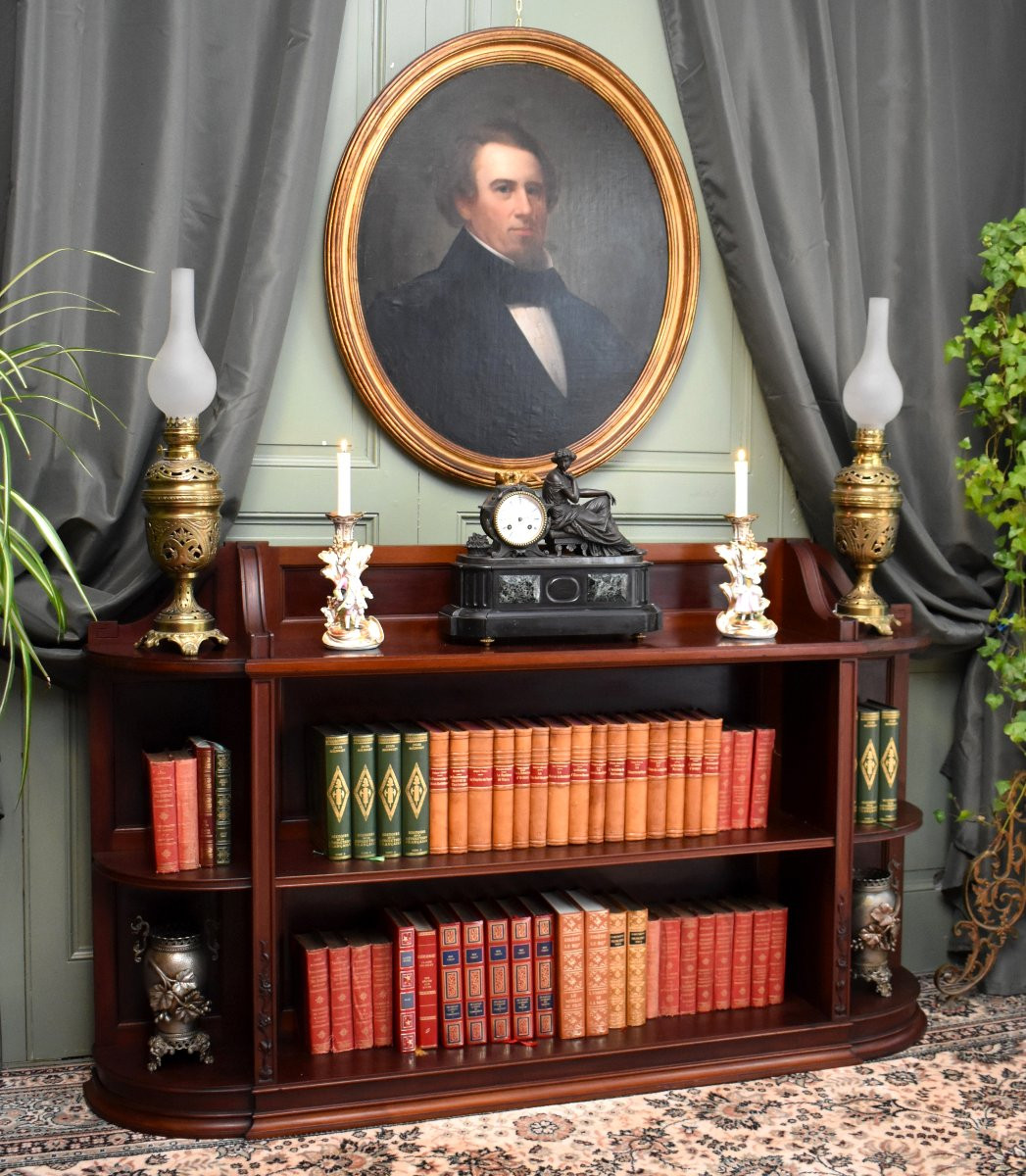 Bibus Anglaise , English Bookcase, Solid Mahogany,  19th Century-photo-2