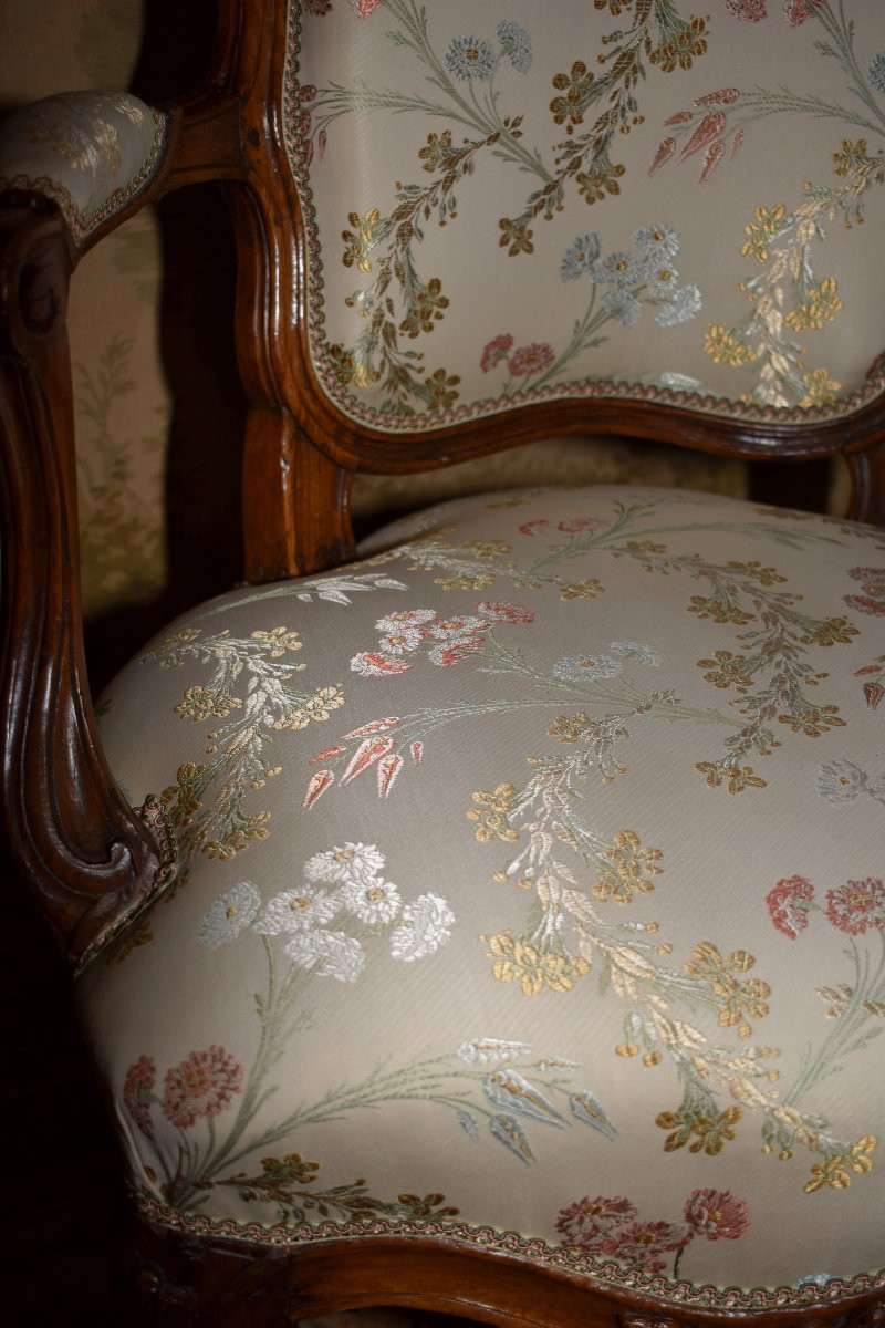 Fauteuil Provençal d' Epoque Louis XV, Provence Epoque XVIII ème,  Cabriolet -photo-7