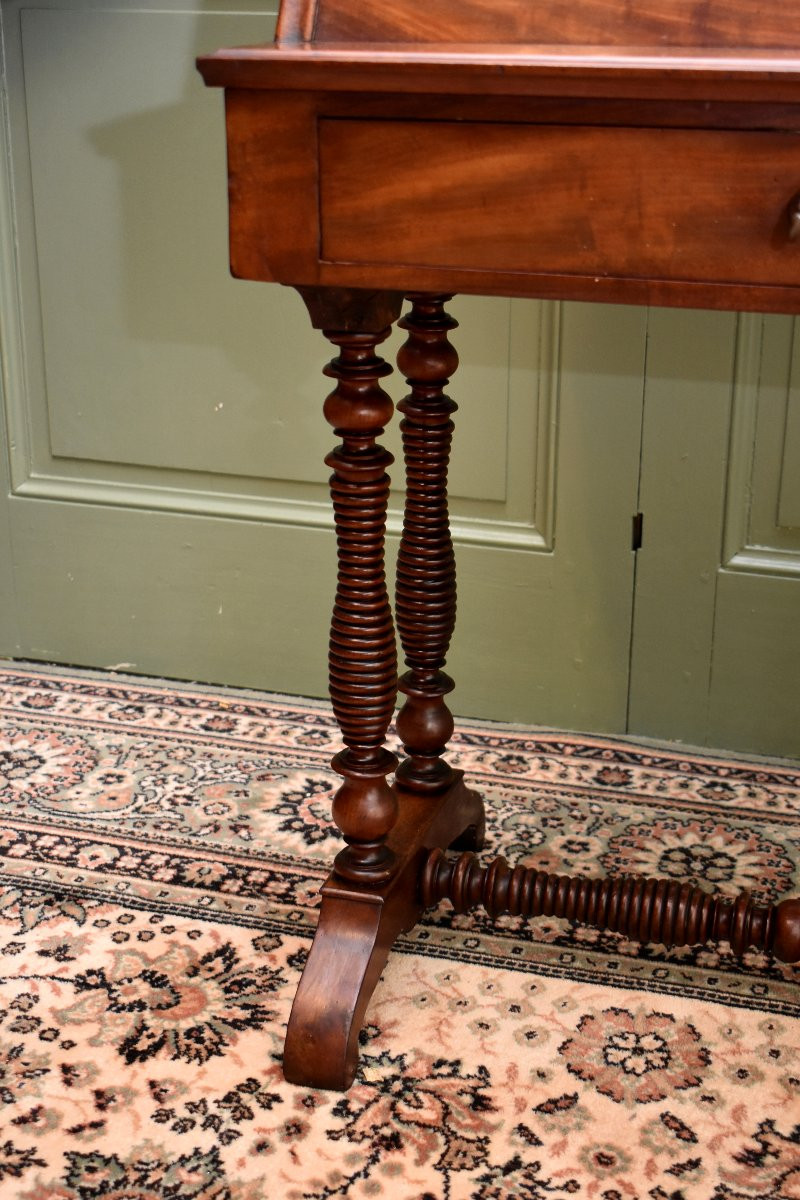 Secrétaire de Dame, Bonheur du Jour, Bureau de Pente, Epoque  Louis Philippe, Acajou, XIXème-photo-7