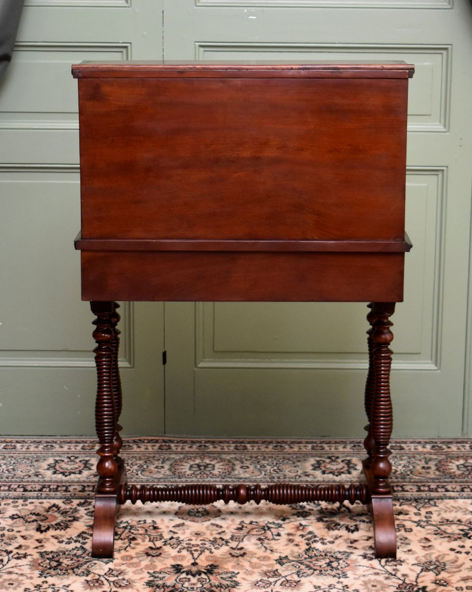 Secrétaire de Dame, Bonheur du Jour, Bureau de Pente, Epoque  Louis Philippe, Acajou, XIXème-photo-8
