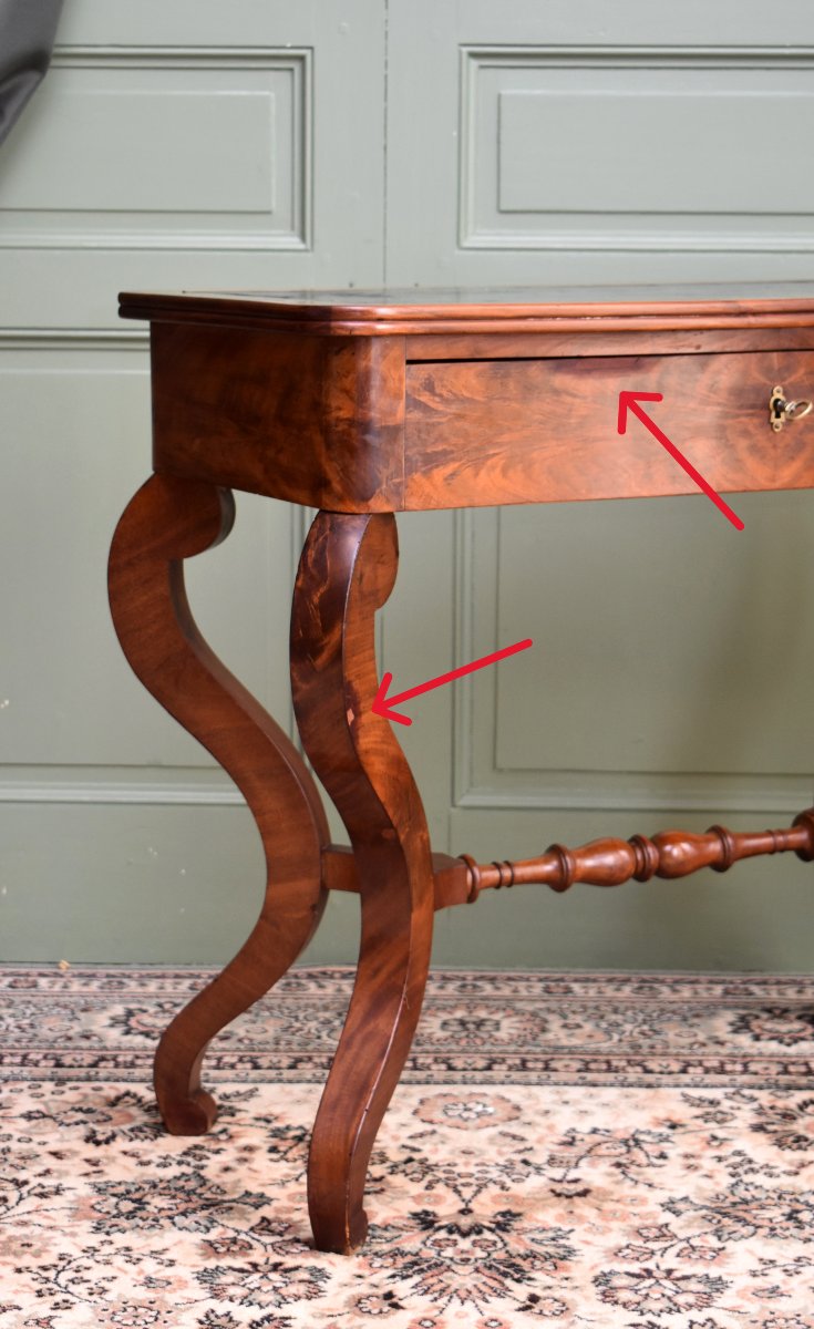 Restoration-style Flat Desk, 19th Century-photo-3