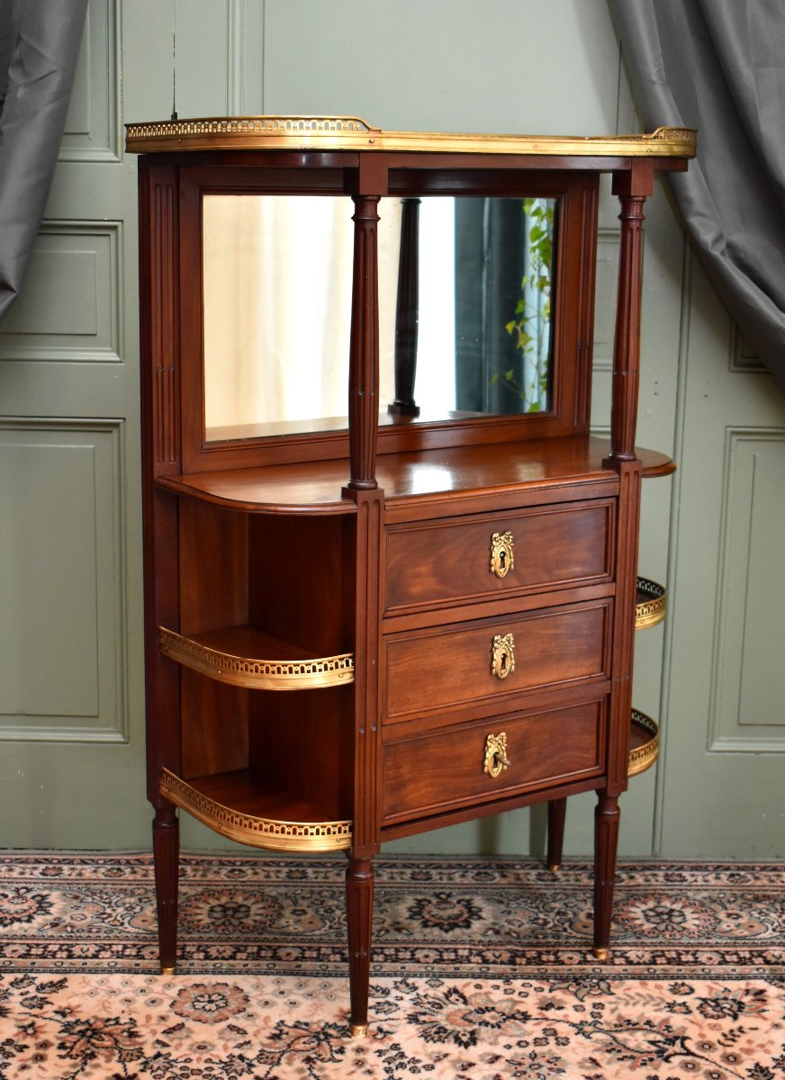 Sideboard-style Console Table, Louis XVI Style, Late 19th Century-photo-2