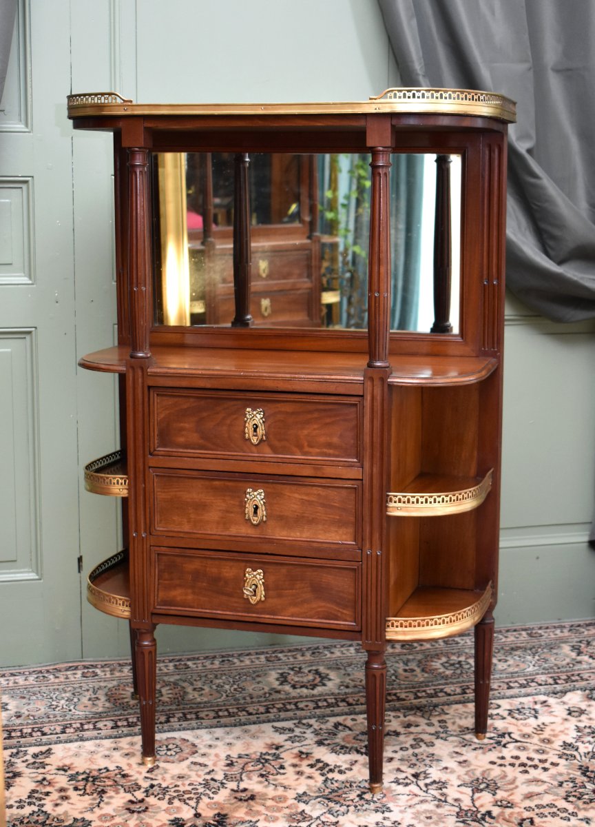 Sideboard-style Console Table, Louis XVI Style, Late 19th Century-photo-3