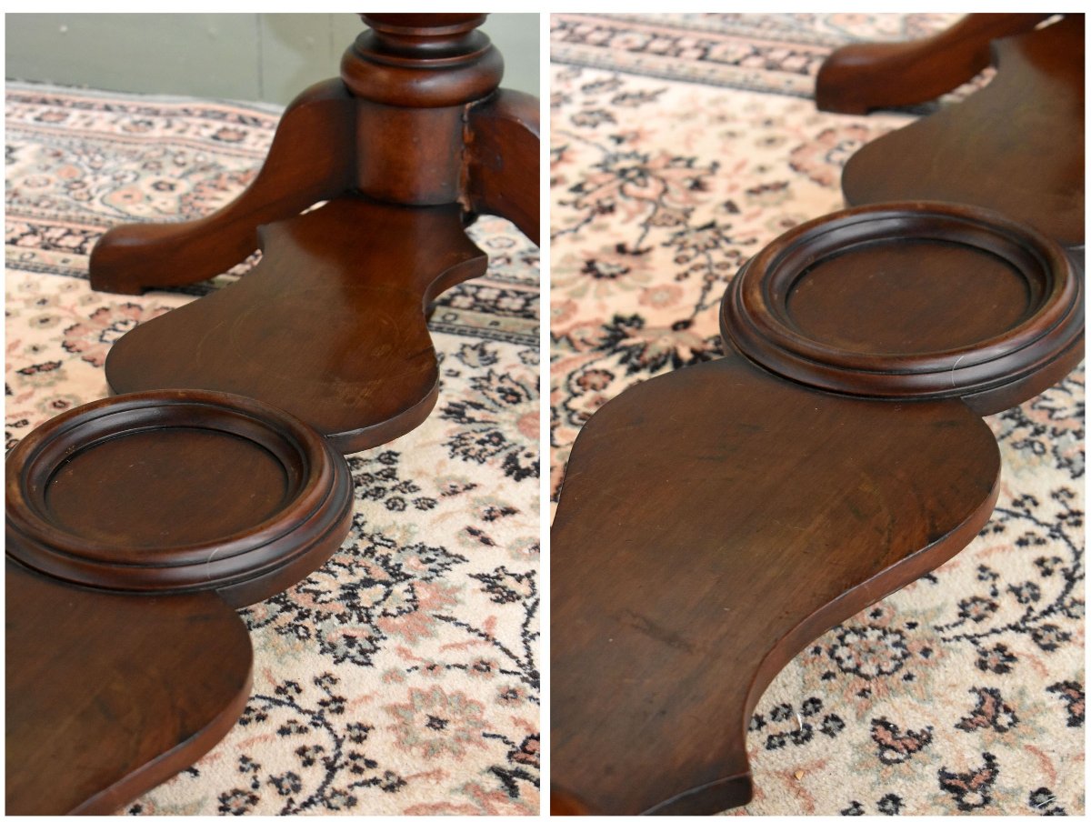 Console Anglaise en Acajou et Cuir, Epoque Fin XIXème, Angleterre-photo-7