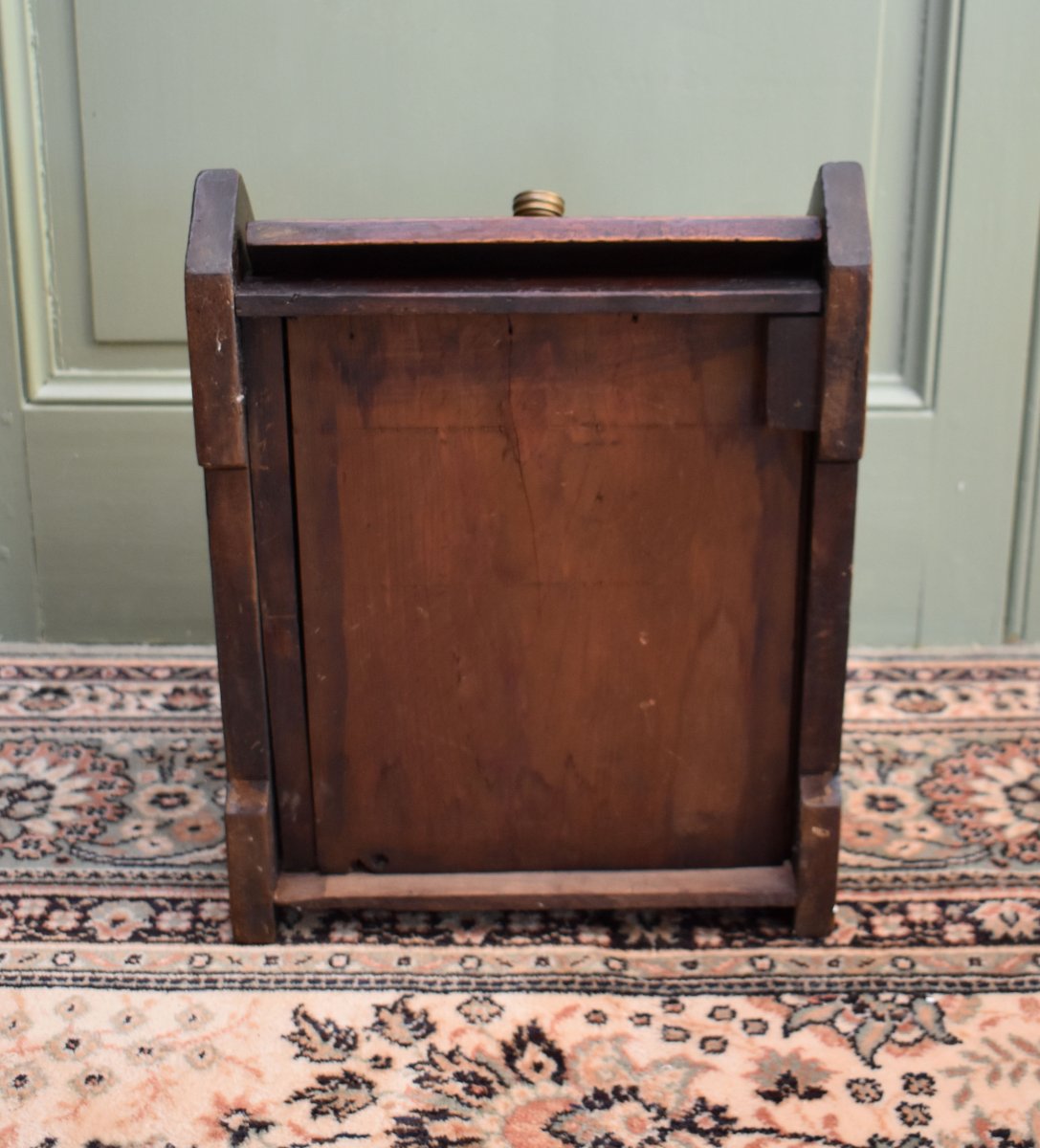 Wooden And Embossed Brass Coal Bucket, England, Late 19th–early 20th Century-photo-8