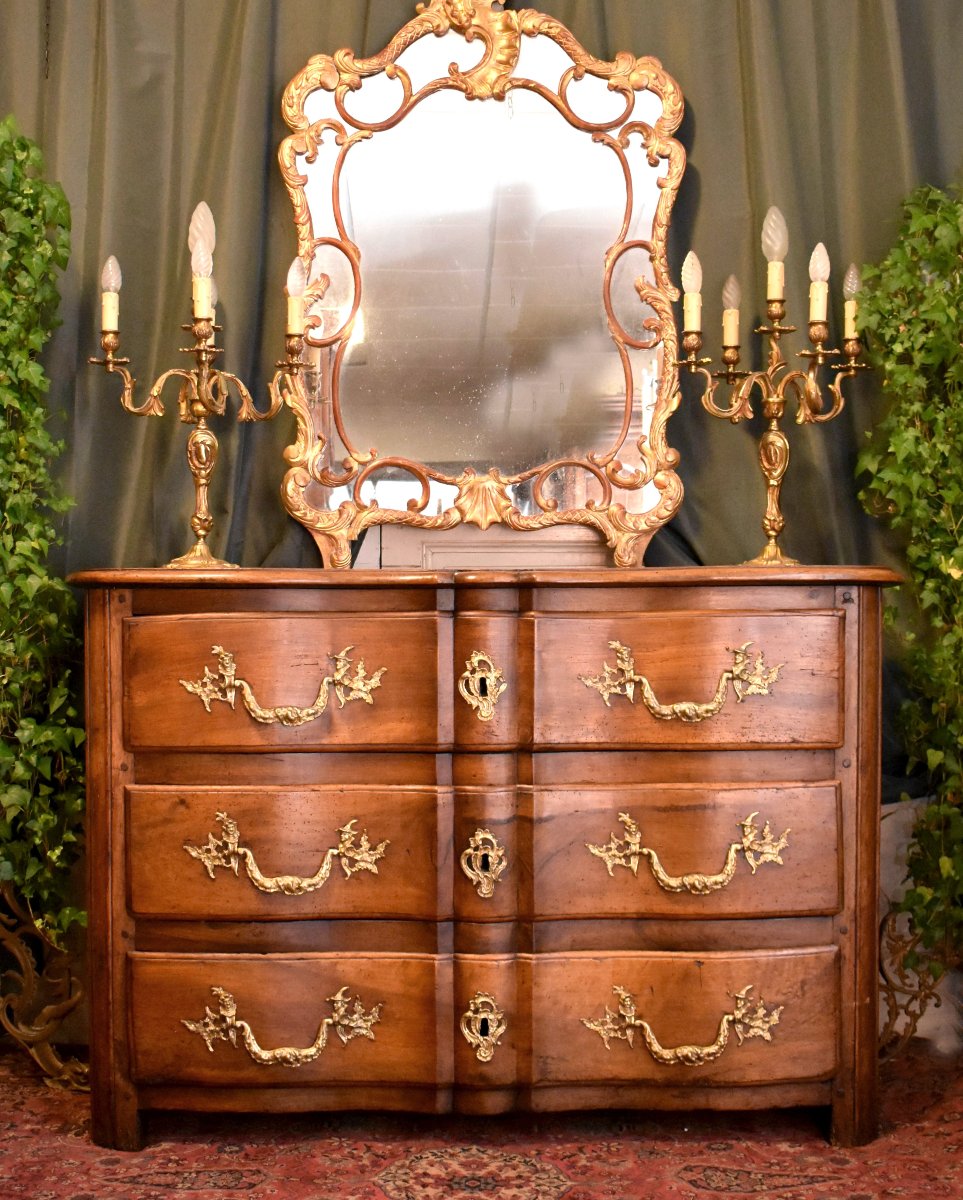 Commode Arbal&egrave;te d'Epoque Louis XIV / D&eacute;but R&eacute;gence, Epoque Vers 1700, Tout D&eacute;but XVIII&egrave;me-photo-4