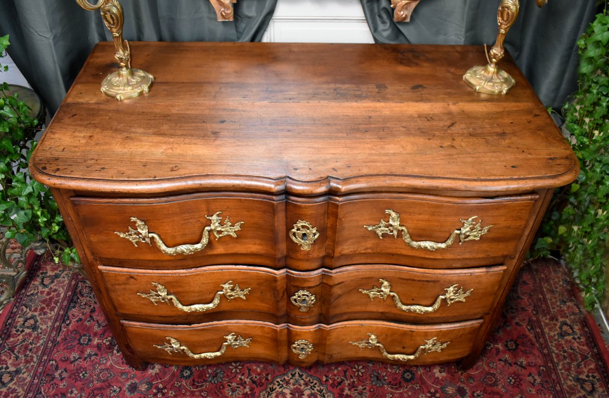 Commode Arbal&egrave;te d'Epoque Louis XIV / D&eacute;but R&eacute;gence, Epoque Vers 1700, Tout D&eacute;but XVIII&egrave;me-photo-2