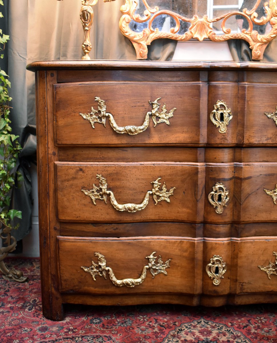 Commode Arbal&egrave;te d'Epoque Louis XIV / D&eacute;but R&eacute;gence, Epoque Vers 1700, Tout D&eacute;but XVIII&egrave;me-photo-3