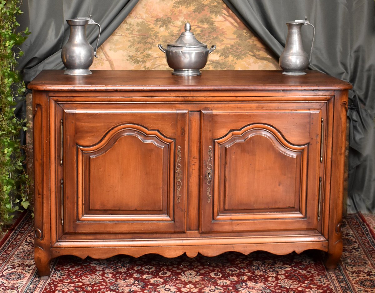 Buffet d'Epoque Louis XIV / Régence En Bois Fruitier,  Epoque Début XVIII ème-photo-2