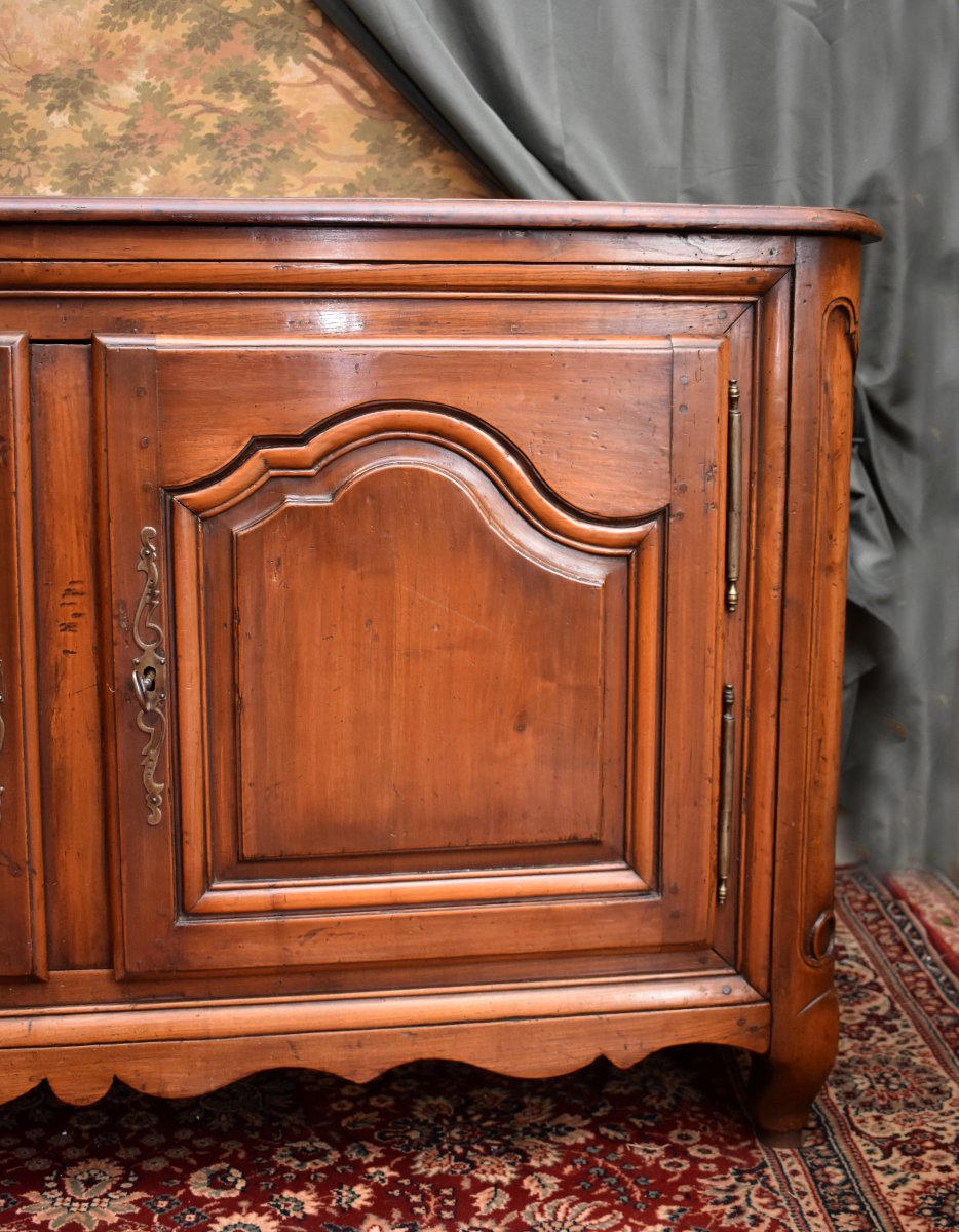 Buffet d'Epoque Louis XIV / Régence En Bois Fruitier,  Epoque Début XVIII ème-photo-2