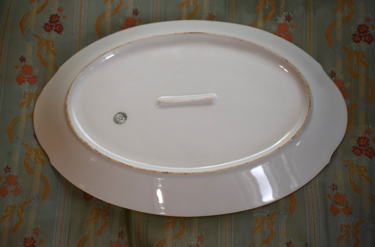 Plat Décoratif en Porcelaine de Limoges, Signé Jan, Décor aux Iris, Milieu XXème-photo-7