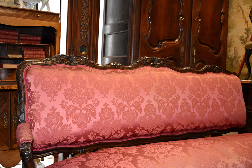 Great Bench Louis XV Style, Sofa, Epoque XIX Eme-photo-2