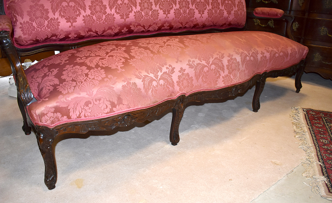 Great Bench Louis XV Style, Sofa, Epoque XIX Eme-photo-3