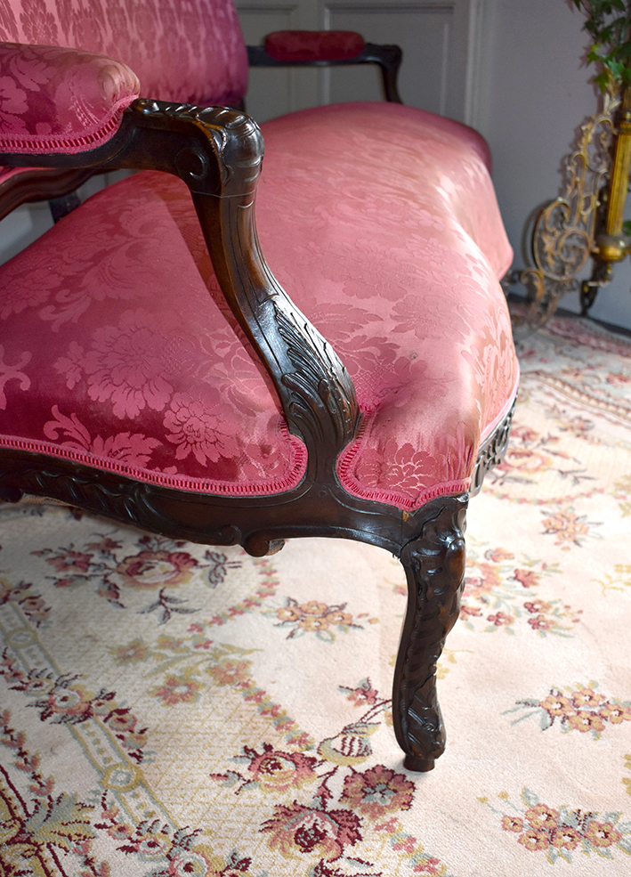 Great Bench Louis XV Style, Sofa, Epoque XIX Eme-photo-1