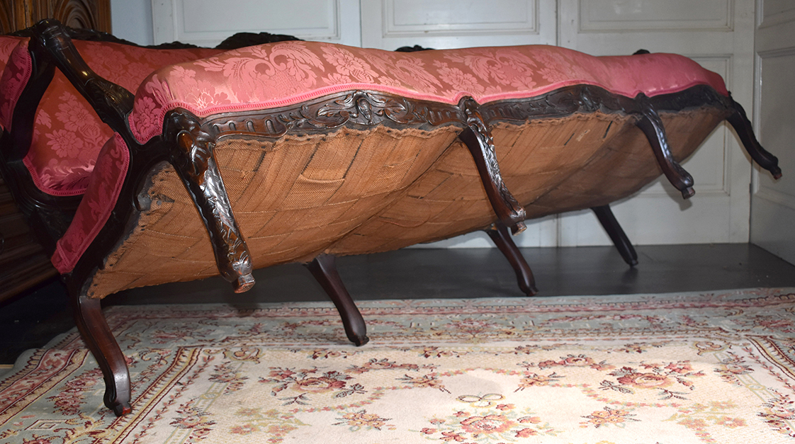 Great Bench Louis XV Style, Sofa, Epoque XIX Eme-photo-7