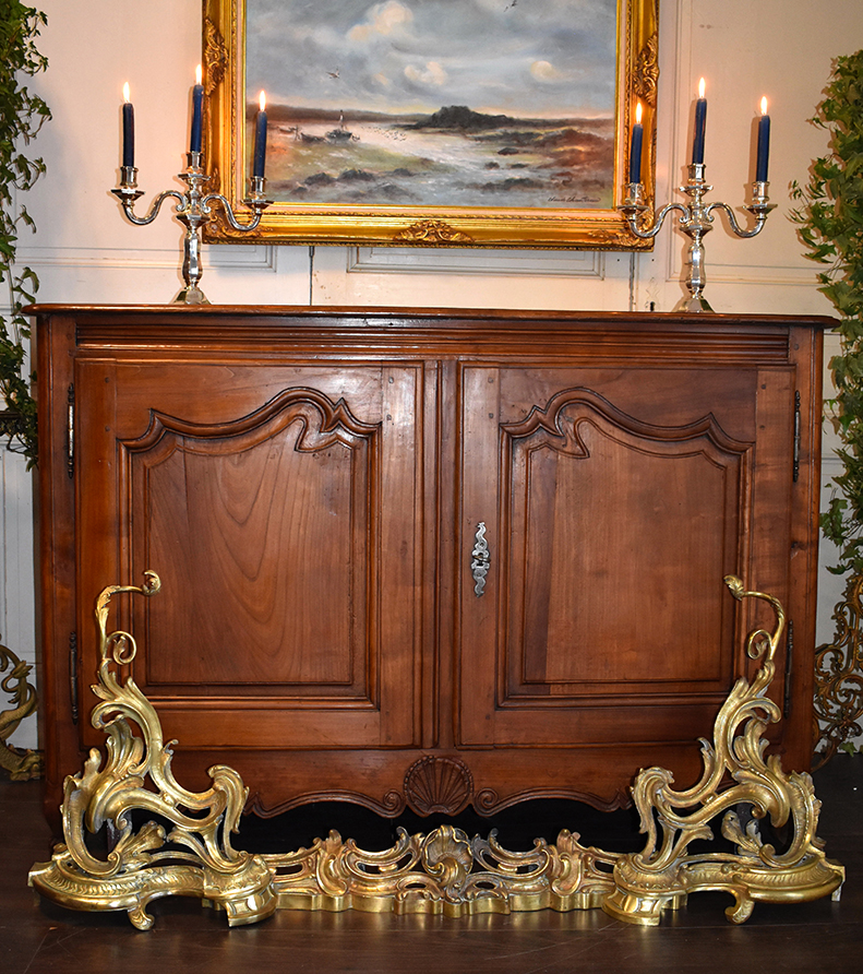 Bar Fireplace, Front, Front Of Fireplace, Louis XV Style, Bronze, XIXth-photo-2