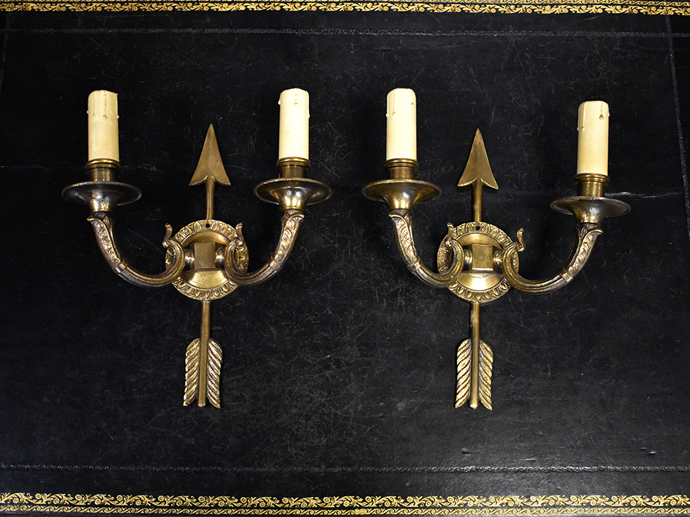 Bronze Empire Style Wall Lamps