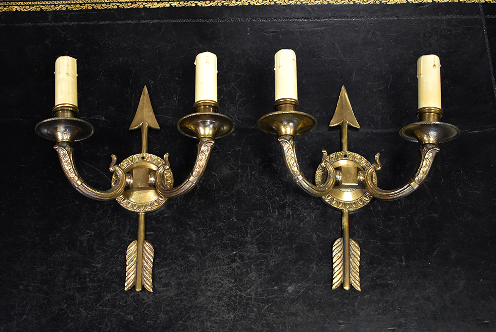 Bronze Empire Style Wall Lamps-photo-3