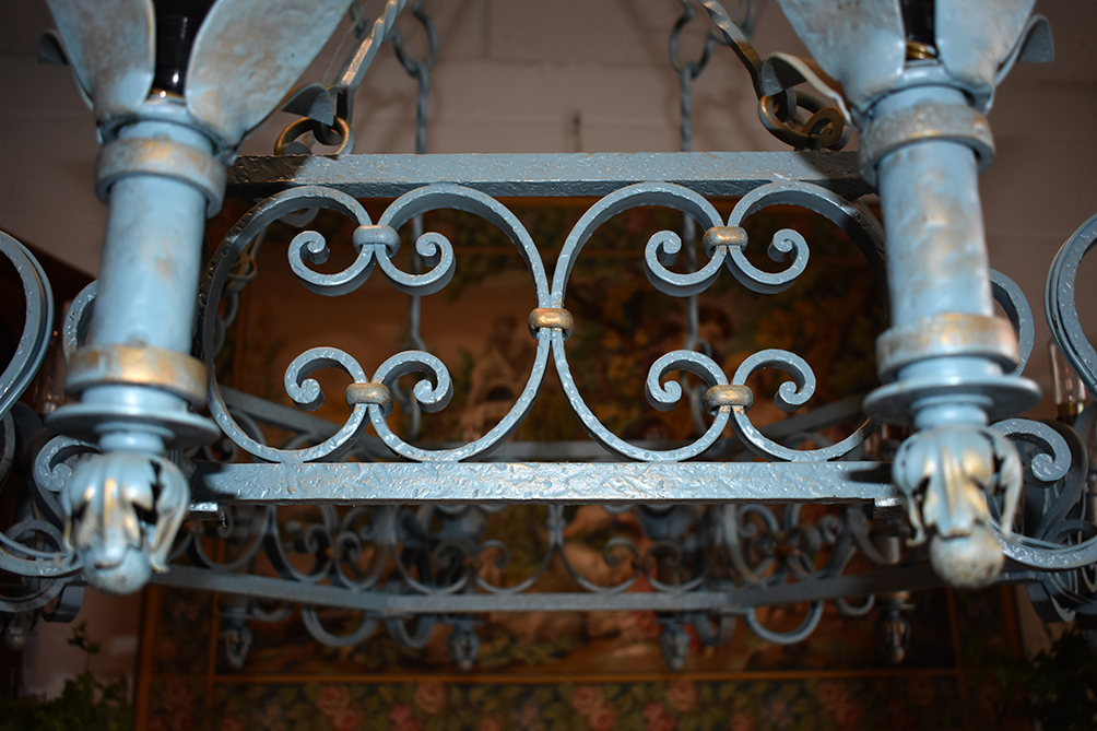 Grand Lustre En Fer Forg&eacute;, 12 Feux, Style Neo Renaissance-photo-6